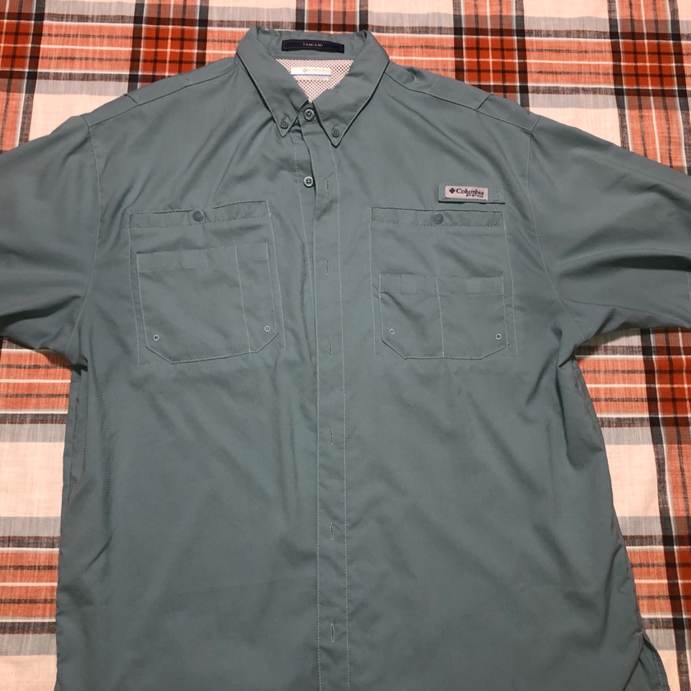 Columbia Mens Large PFG Tamiami Short Sleeve Shirt 1287051